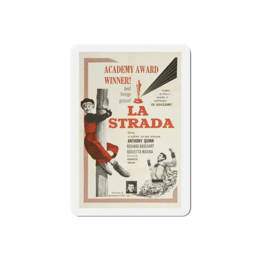 La Strada 1954 Movie Poster Refrigerator Magnet 2 Inch - The Sticker Space