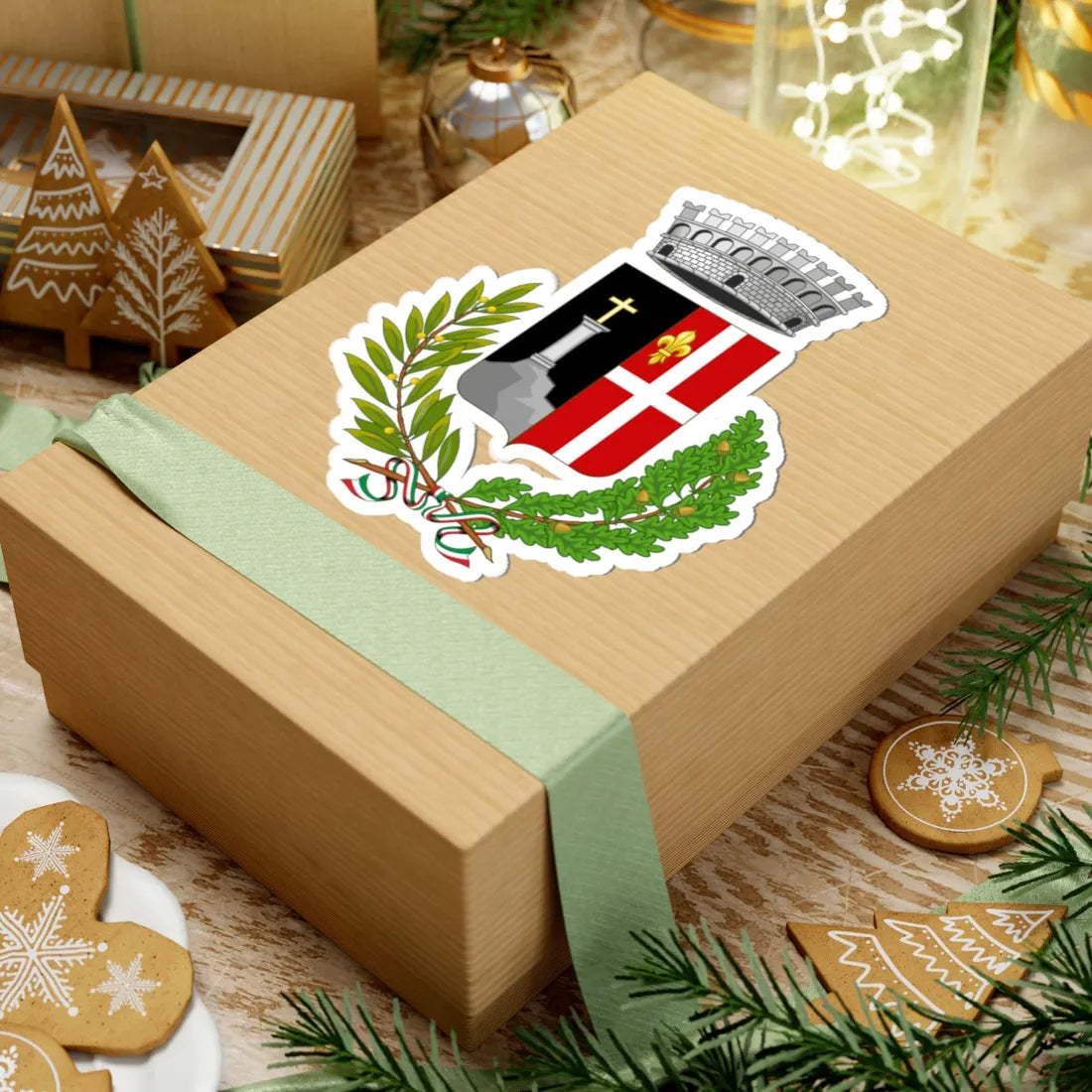 La Thuile Italia-Stemma Sodacan (Italy) (Coat of Arms) STICKER Vinyl Kiss-Cut Decal - The Sticker Space