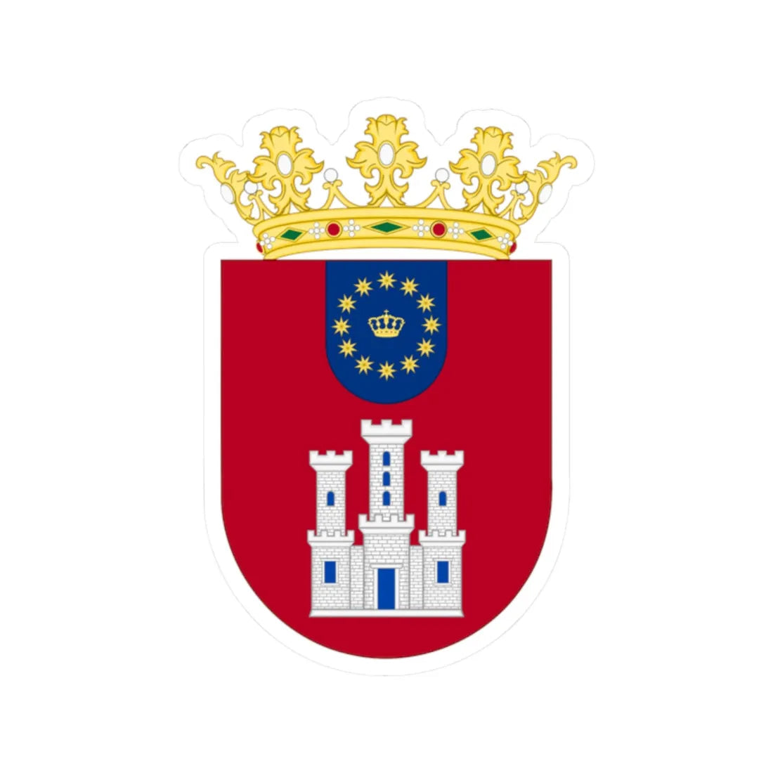 La Vega Old Shield (Costa Rica) (Coat of Arms) STICKER Vinyl Kiss-Cut Decal 2 Inch White - The Sticker Space