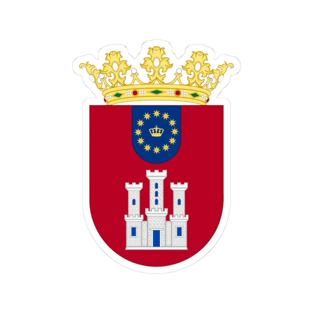 La Vega Old Shield (Costa Rica) (Coat of Arms) STICKER Vinyl Kiss-Cut Decal 3 Inch White - The Sticker Space