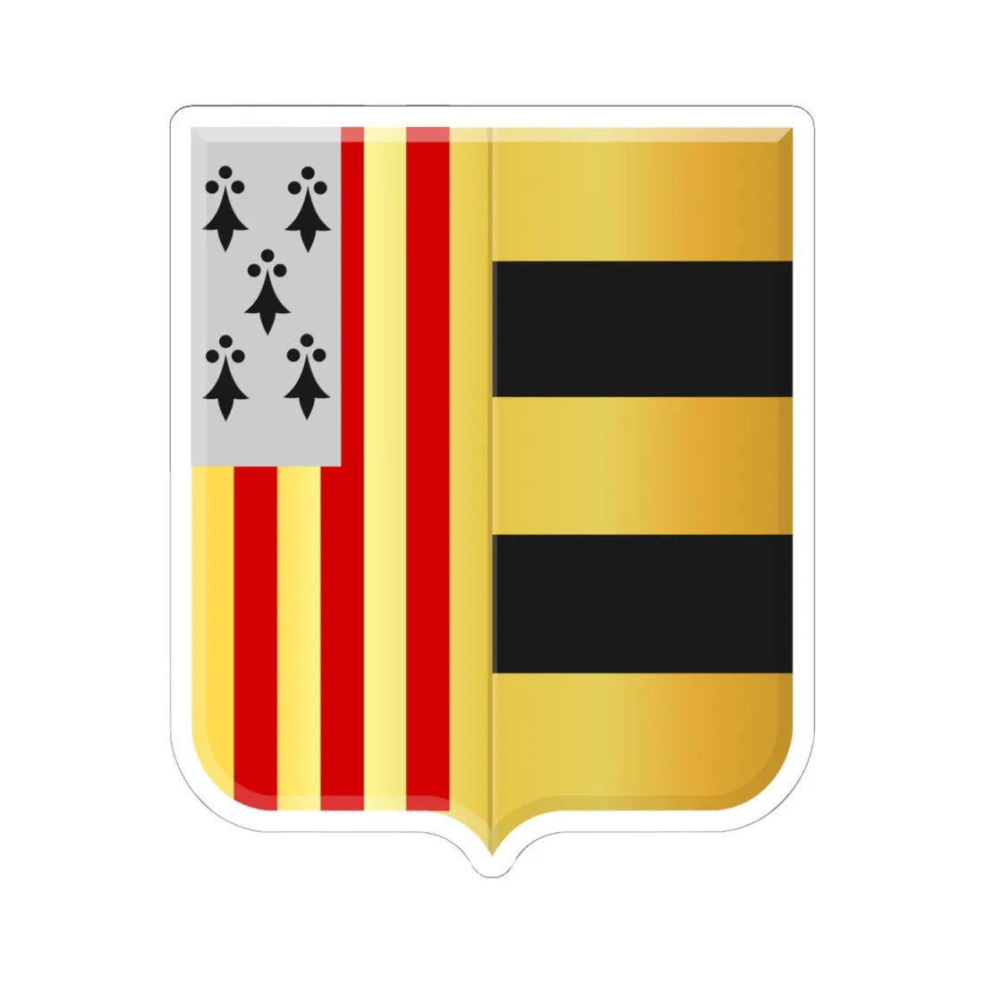 Laakdal wapen (Belgium) (Coat of Arms) STICKER Vinyl Kiss-Cut Decal 6 Inch White - The Sticker Space