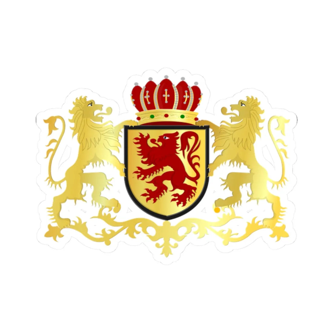 Laarne wapen (Belgium) (Coat of Arms) STICKER Vinyl Kiss-Cut Decal 2 Inch White - The Sticker Space