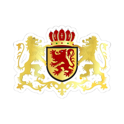 Laarne wapen (Belgium) (Coat of Arms) STICKER Vinyl Kiss-Cut Decal 4 Inch White - The Sticker Space