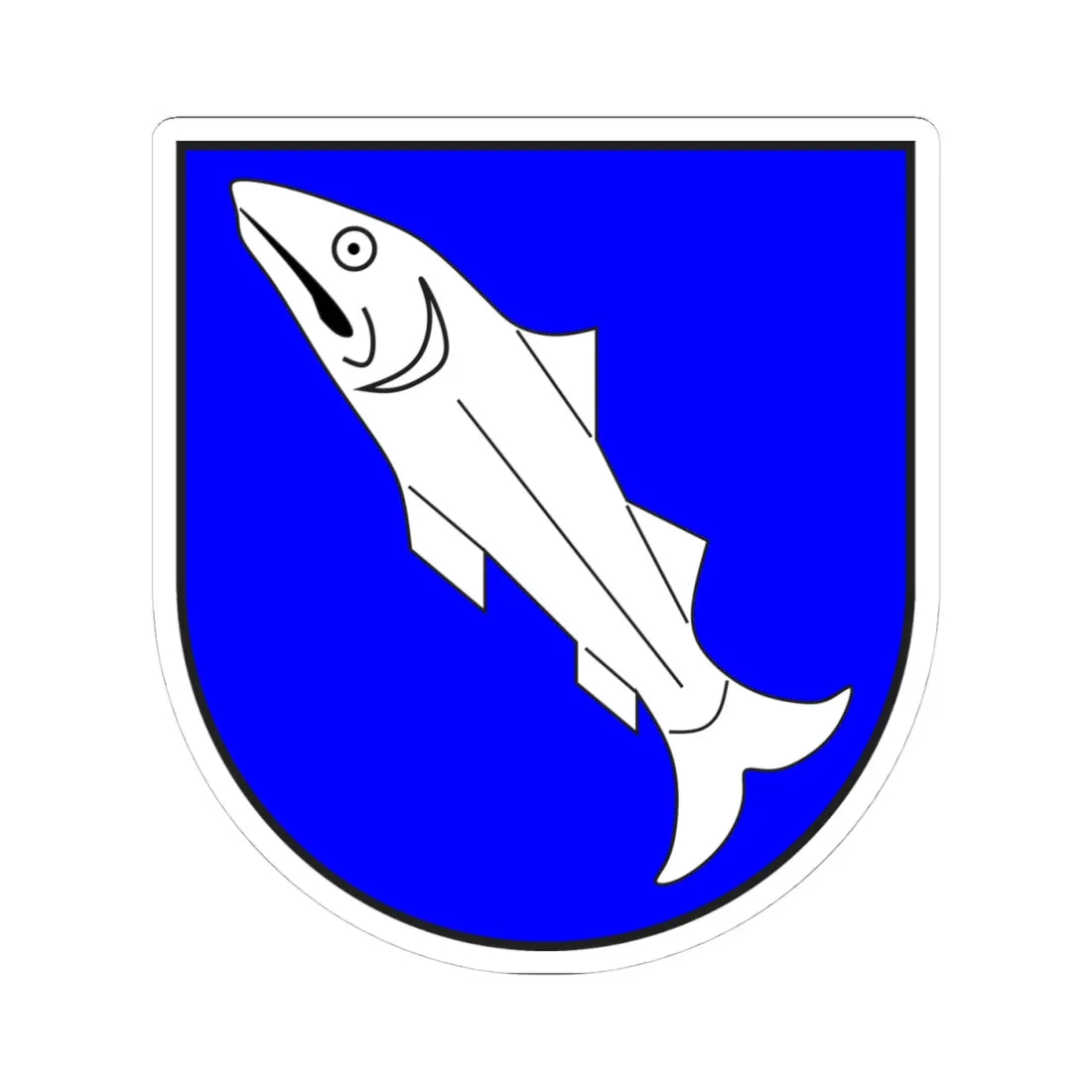 Laax wappen (Switzerland) (Coat of Arms) STICKER Vinyl Kiss-Cut Decal 4 Inch White - The Sticker Space