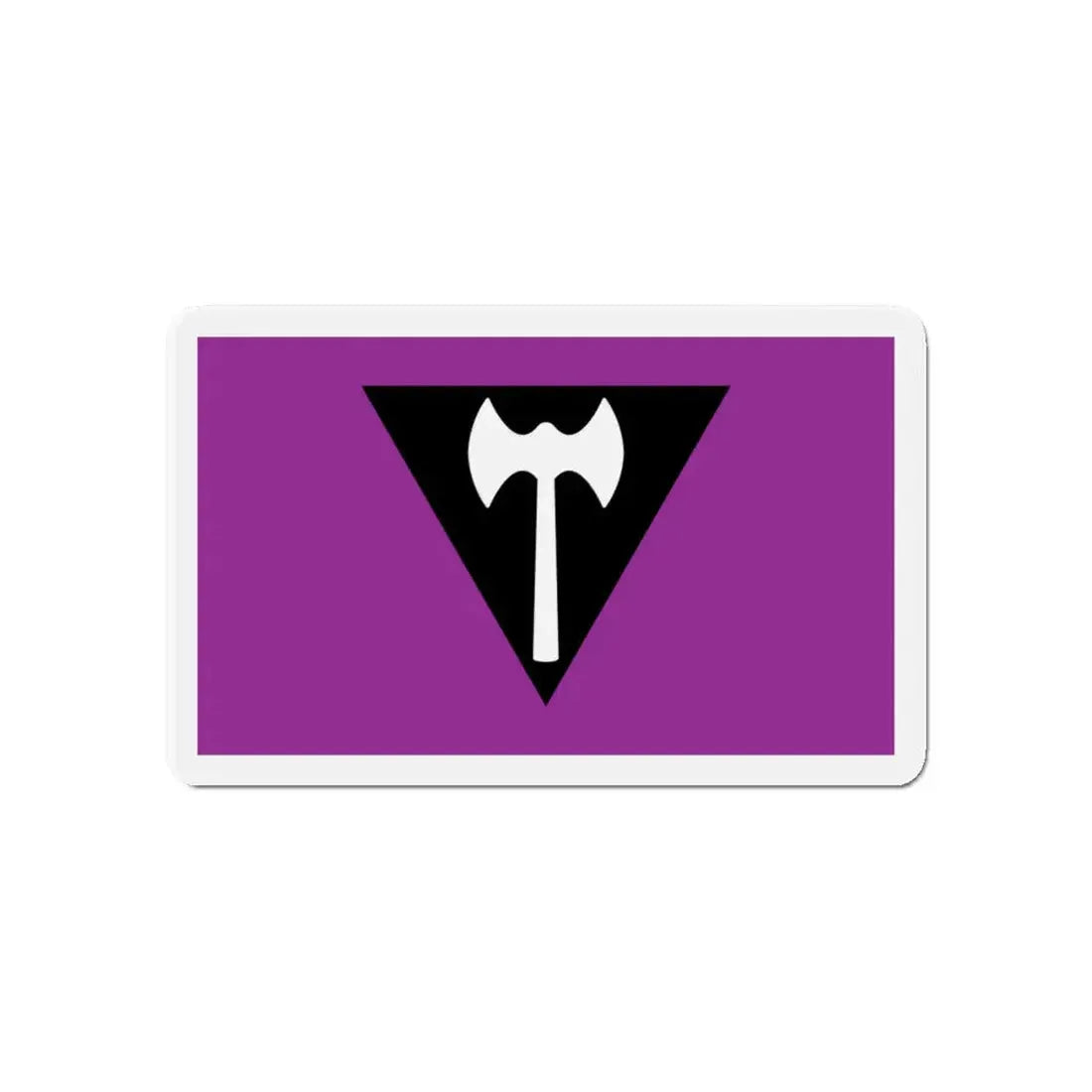 Labrys Lesbian Pride Flag - Refrigerator Magnet 6 Inch - The Sticker Space