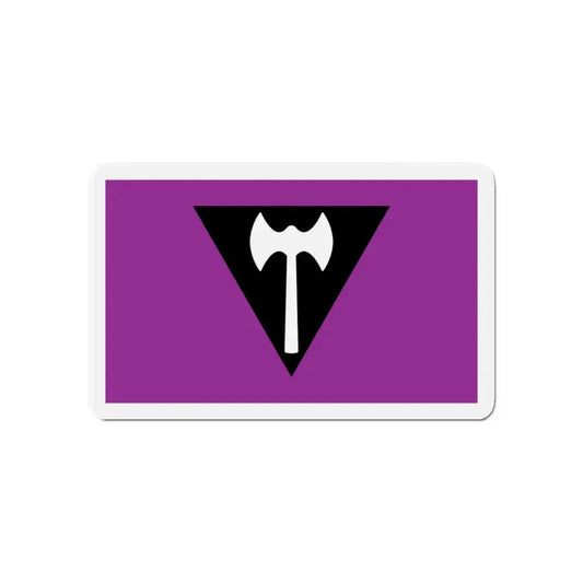 Labrys Lesbian Pride Flag - Refrigerator Magnet 6 Inch - The Sticker Space