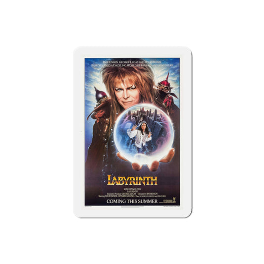 Labyrinth 1986 Movie Poster Die-Cut Magnet-2" x 2"-The Sticker Space