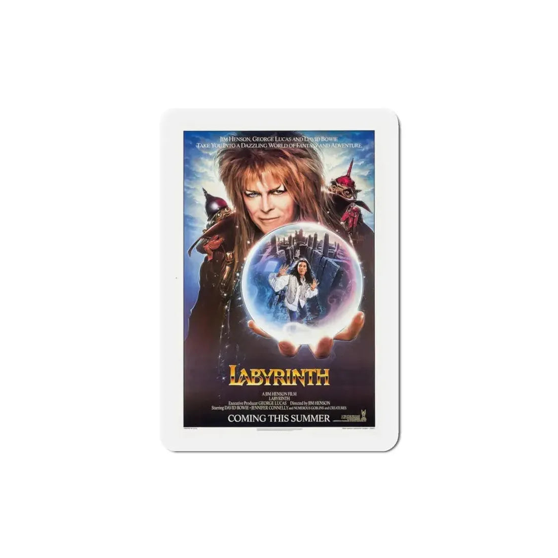 Labyrinth 1986 Movie Poster Refrigerator Magnet 3 Inch - The Sticker Space