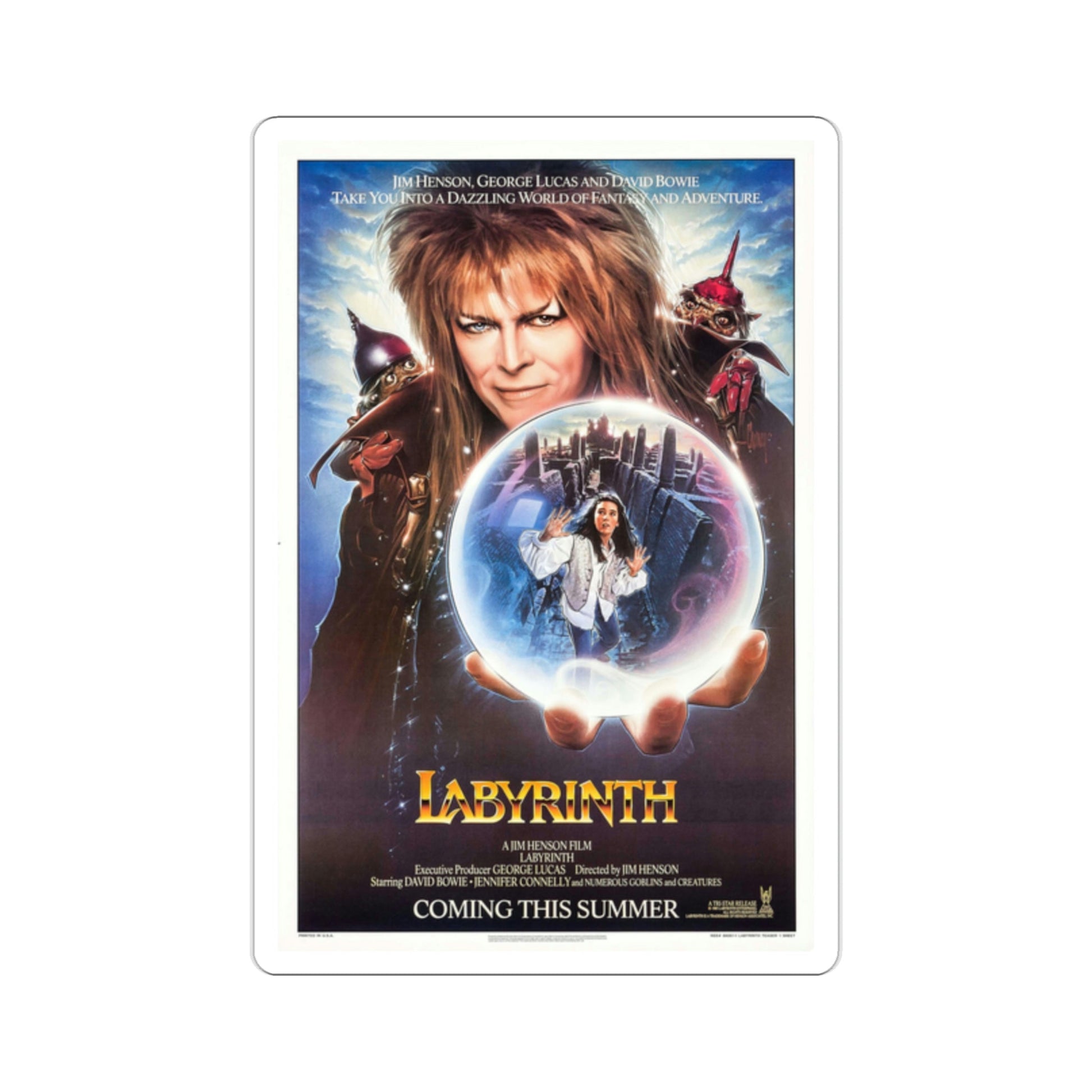 Labyrinth 1986 Movie Poster STICKER Vinyl Die-Cut Decal-2 Inch-The Sticker Space