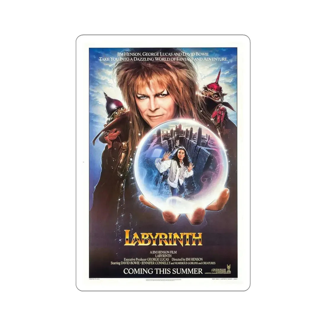 Labyrinth 1986 Movie Poster STICKER Vinyl Die-Cut Decal - The Sticker Space