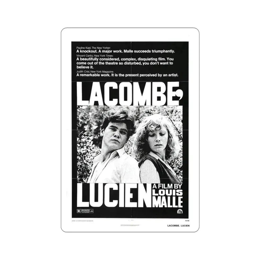 Lacombe Lucien 1974 Movie Poster STICKER Vinyl Die-Cut Decal 3 Inch - The Sticker Space