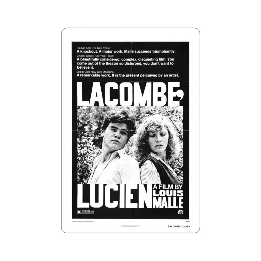 Lacombe Lucien 1974 Movie Poster STICKER Vinyl Die-Cut Decal 4 Inch - The Sticker Space
