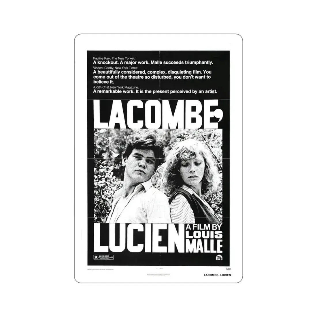 Lacombe Lucien 1974 Movie Poster STICKER Vinyl Die-Cut Decal 5 Inch - The Sticker Space