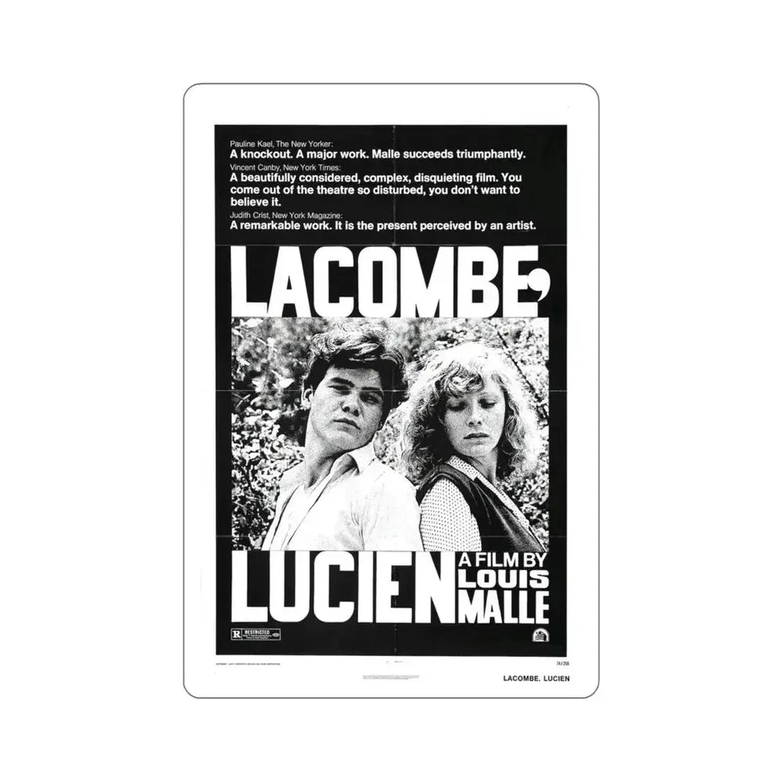 Lacombe Lucien 1974 Movie Poster STICKER Vinyl Die-Cut Decal 6 Inch - The Sticker Space