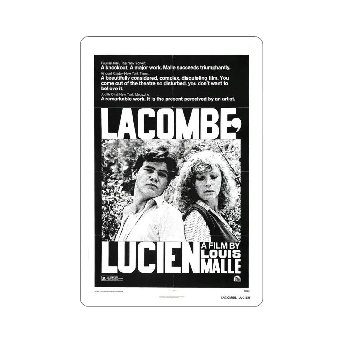 Lacombe Lucien 1974 Movie Poster STICKER Vinyl Die-Cut Decal - The Sticker Space