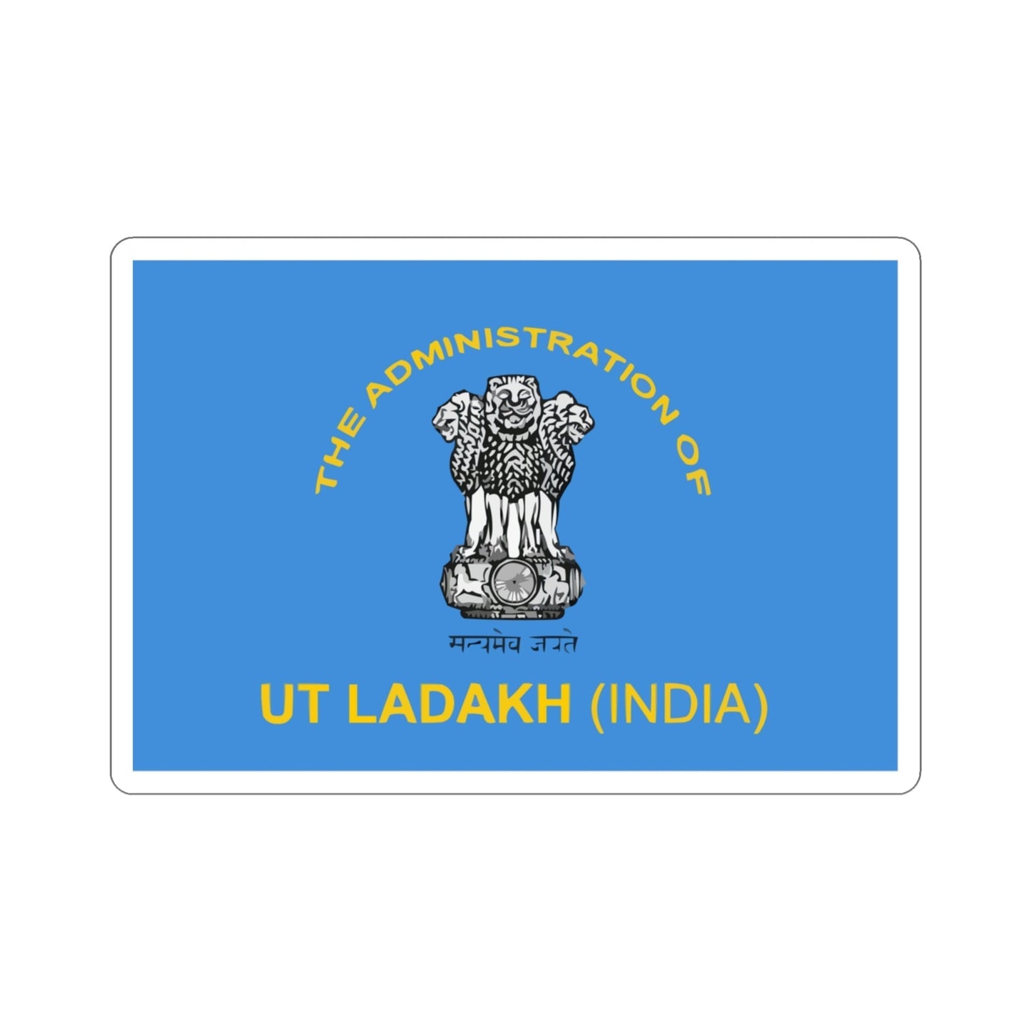 Ladakh Flag (India) STICKER Vinyl Die-Cut Decal-3 Inch-The Sticker Space