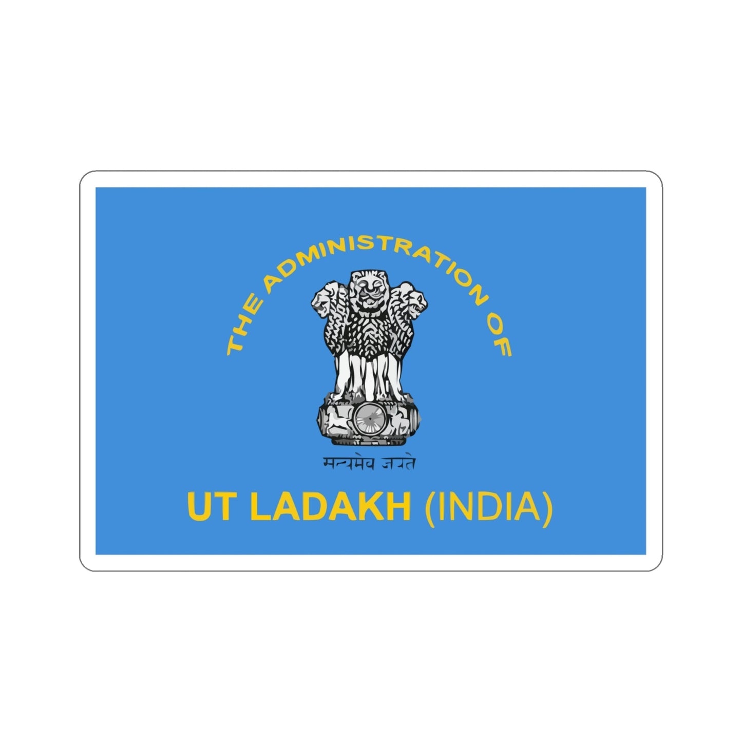 Ladakh Flag (India) STICKER Vinyl Die-Cut Decal-4 Inch-The Sticker Space