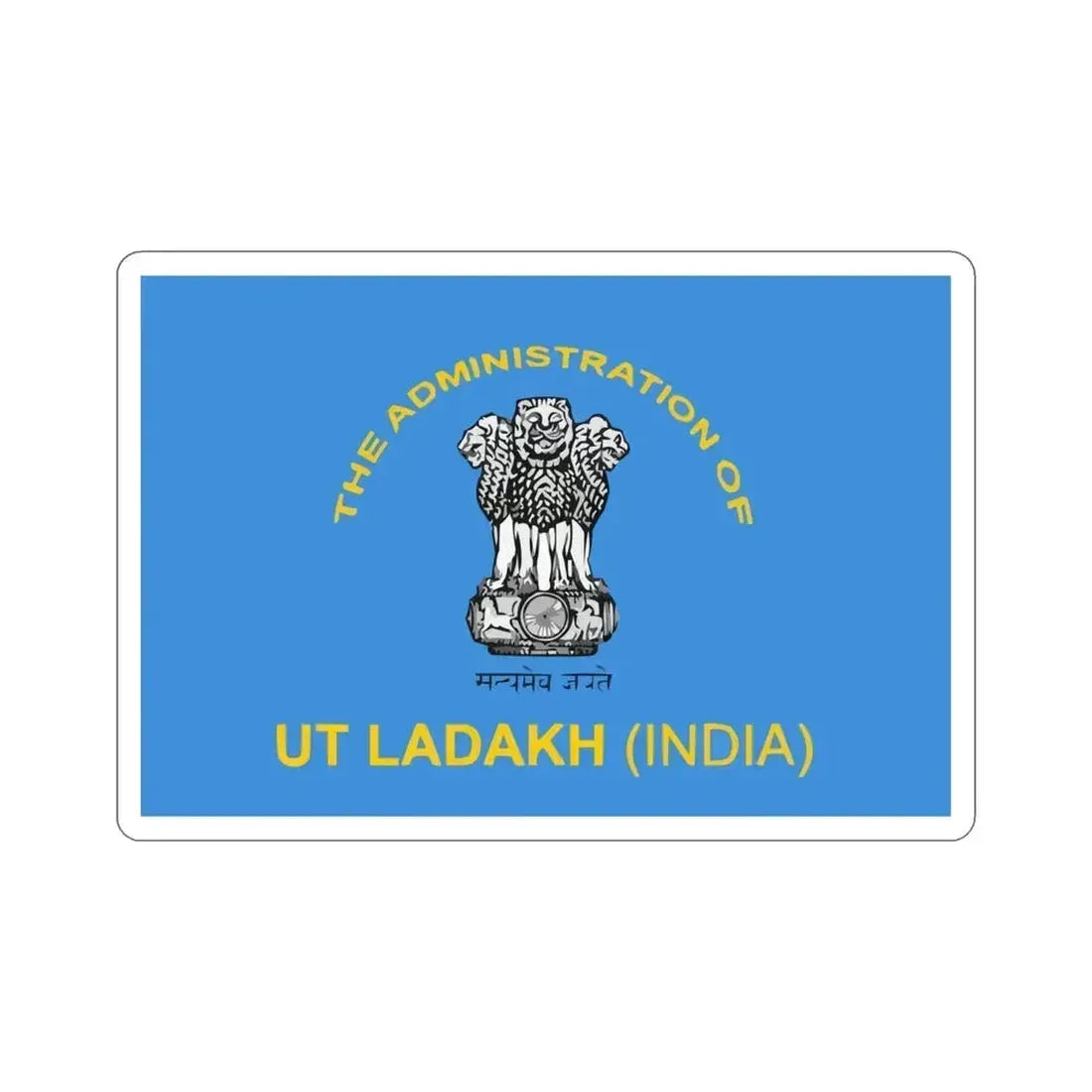 Ladakh Flag (India) STICKER Vinyl Die-Cut Decal 4 Inch - The Sticker Space