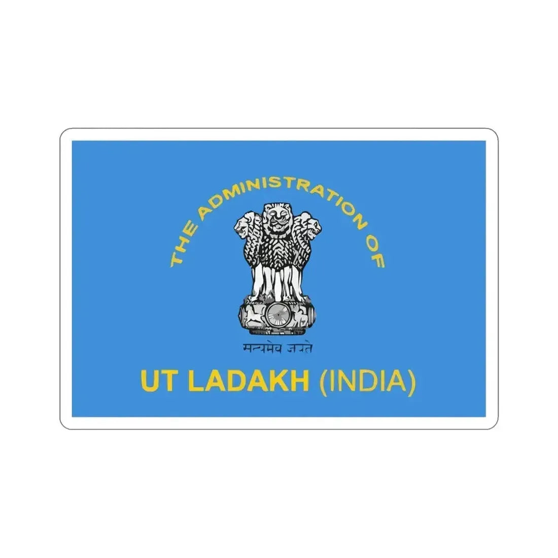 Ladakh Flag (India) STICKER Vinyl Die-Cut Decal 5 Inch - The Sticker Space