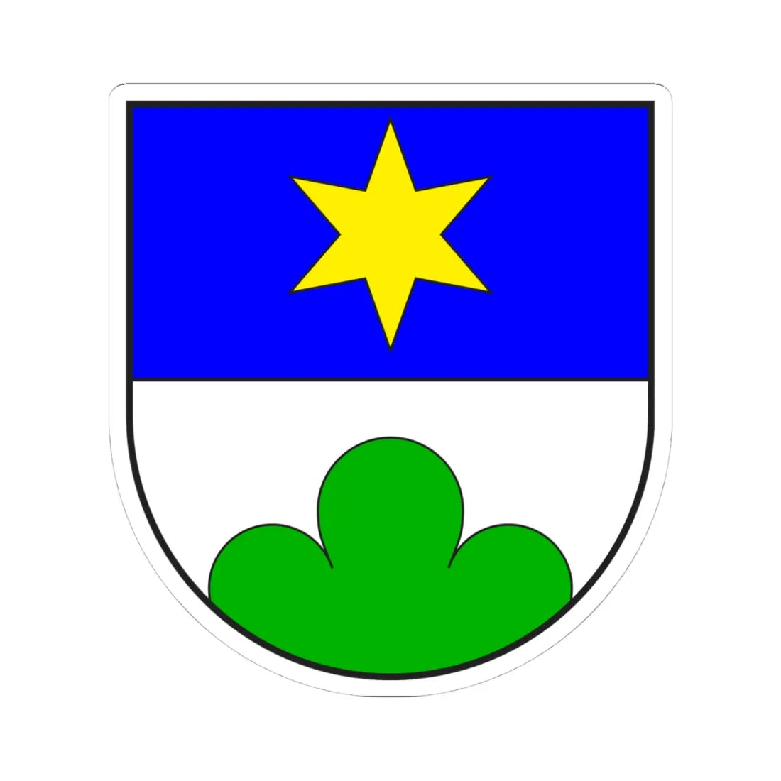 Ladir wappen (Switzerland) (Coat of Arms) STICKER Vinyl Kiss-Cut Decal 4 Inch White - The Sticker Space