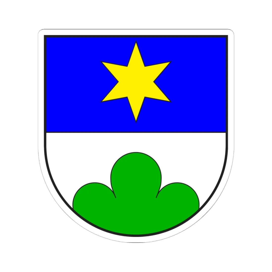 Ladir wappen (Switzerland) (Coat of Arms) STICKER Vinyl Kiss-Cut Decal 6 Inch White - The Sticker Space