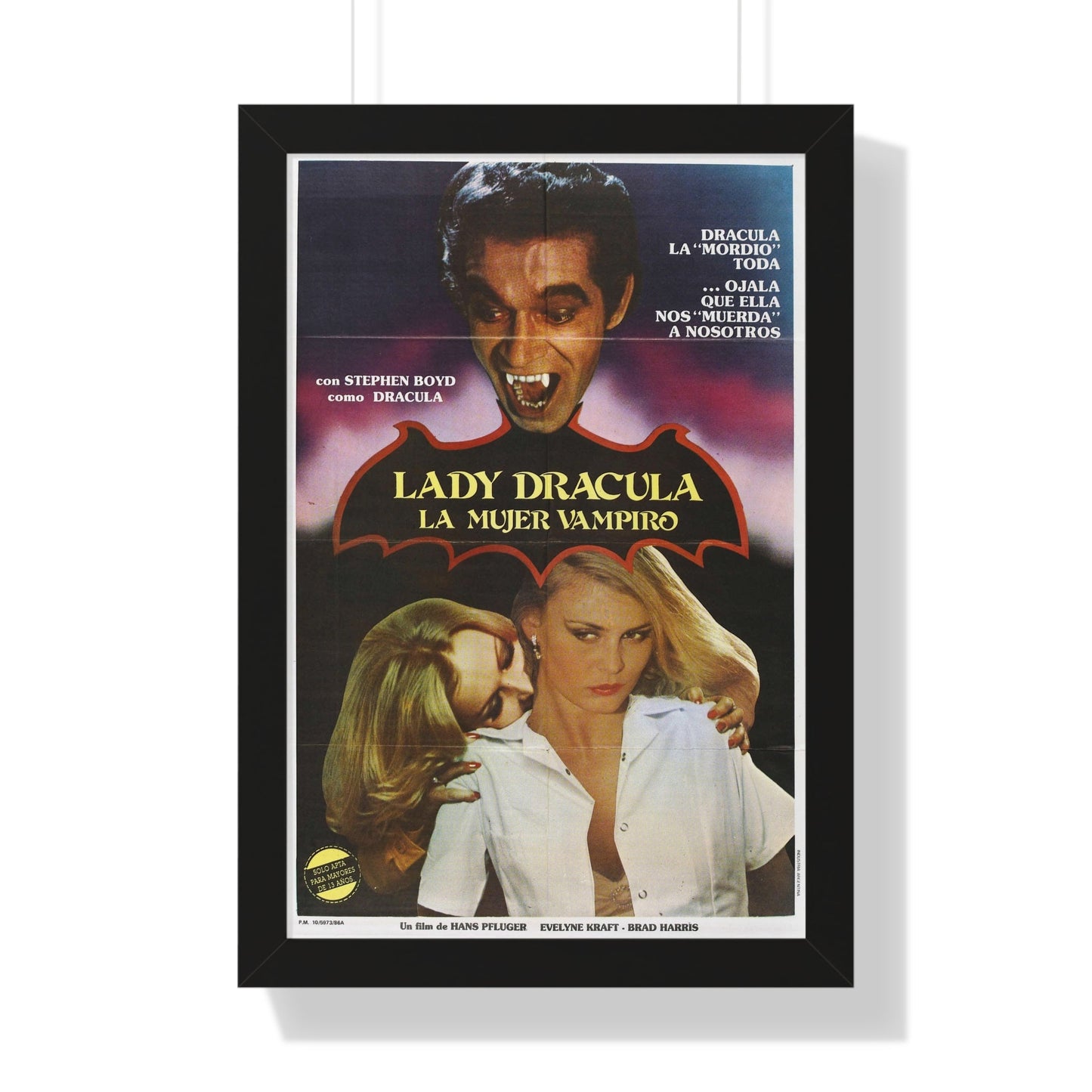 LADY DRACULA 1977 - Framed Movie Poster-16″ x 24″-The Sticker Space