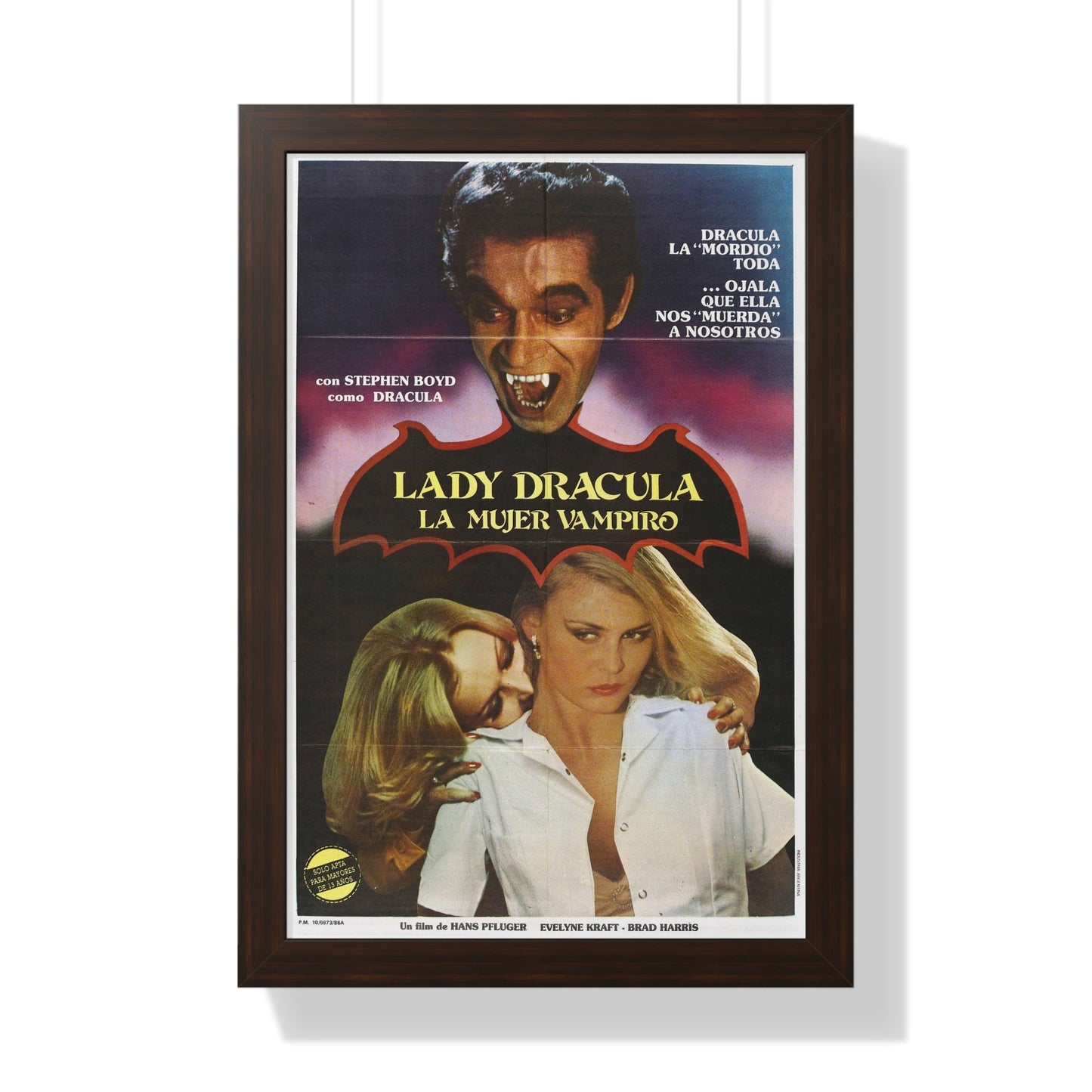 LADY DRACULA 1977 - Framed Movie Poster-16″ x 24″-The Sticker Space