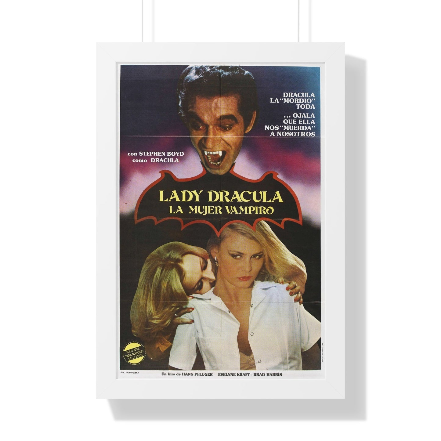 LADY DRACULA 1977 - Framed Movie Poster-16″ x 24″-The Sticker Space