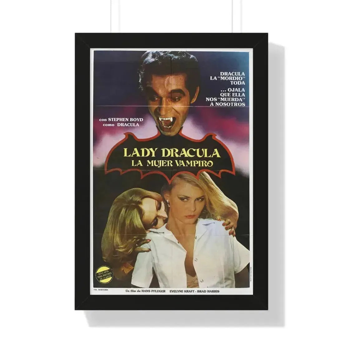 LADY DRACULA 1977 - Framed Movie Poster - The Sticker Space
