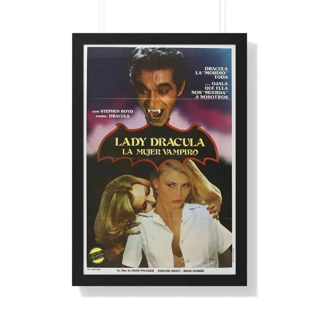 LADY DRACULA 1977 - Framed Movie Poster - The Sticker Space