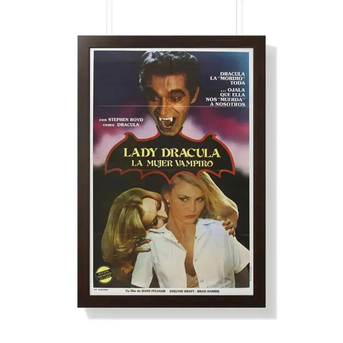 LADY DRACULA 1977 - Framed Movie Poster - The Sticker Space