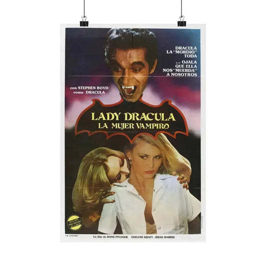 LADY DRACULA 1977 - Paper Movie Poster 12″ x 18″ Matte - The Sticker Space