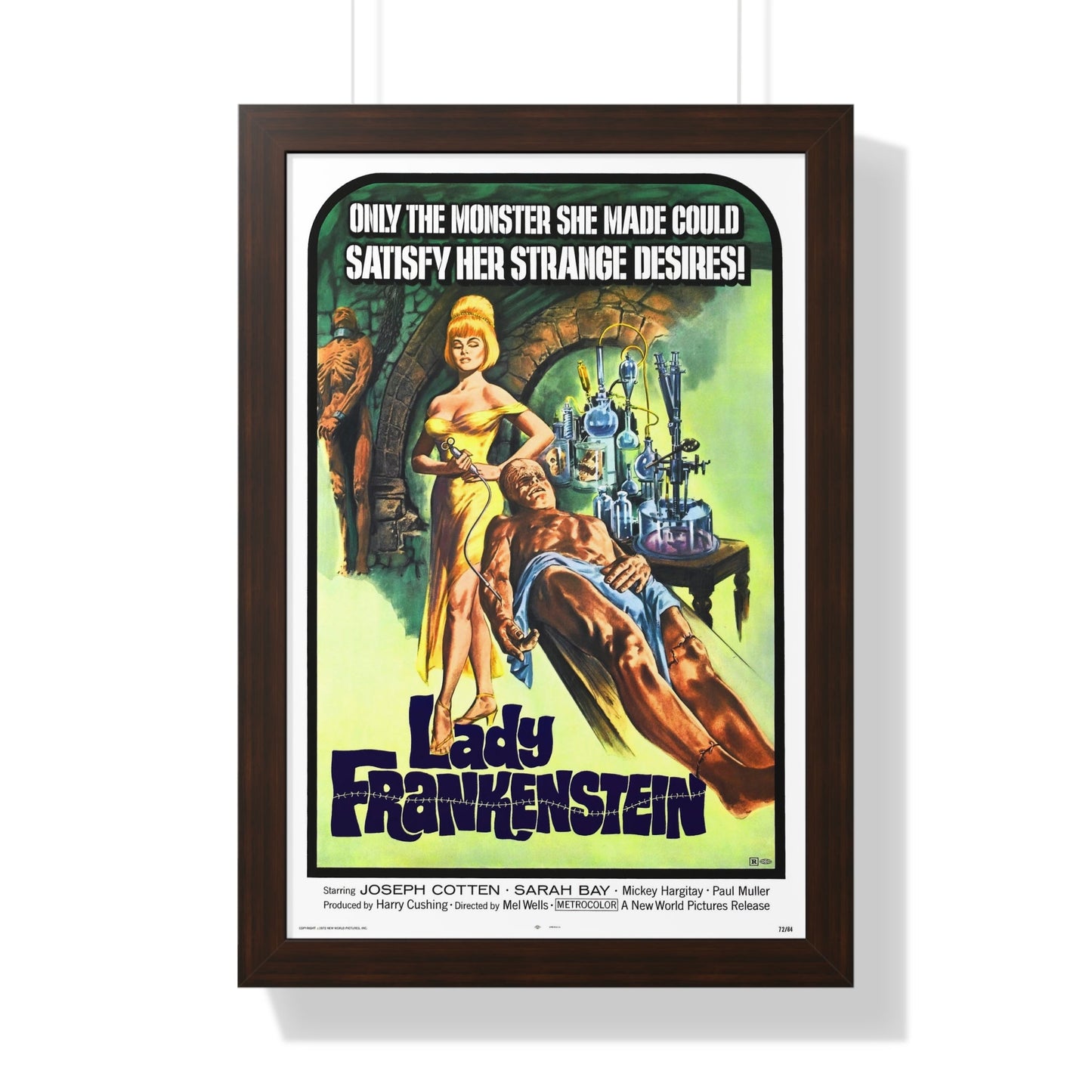 LADY FRANKENSTEIN 1971 - Framed Movie Poster-16″ x 24″-The Sticker Space