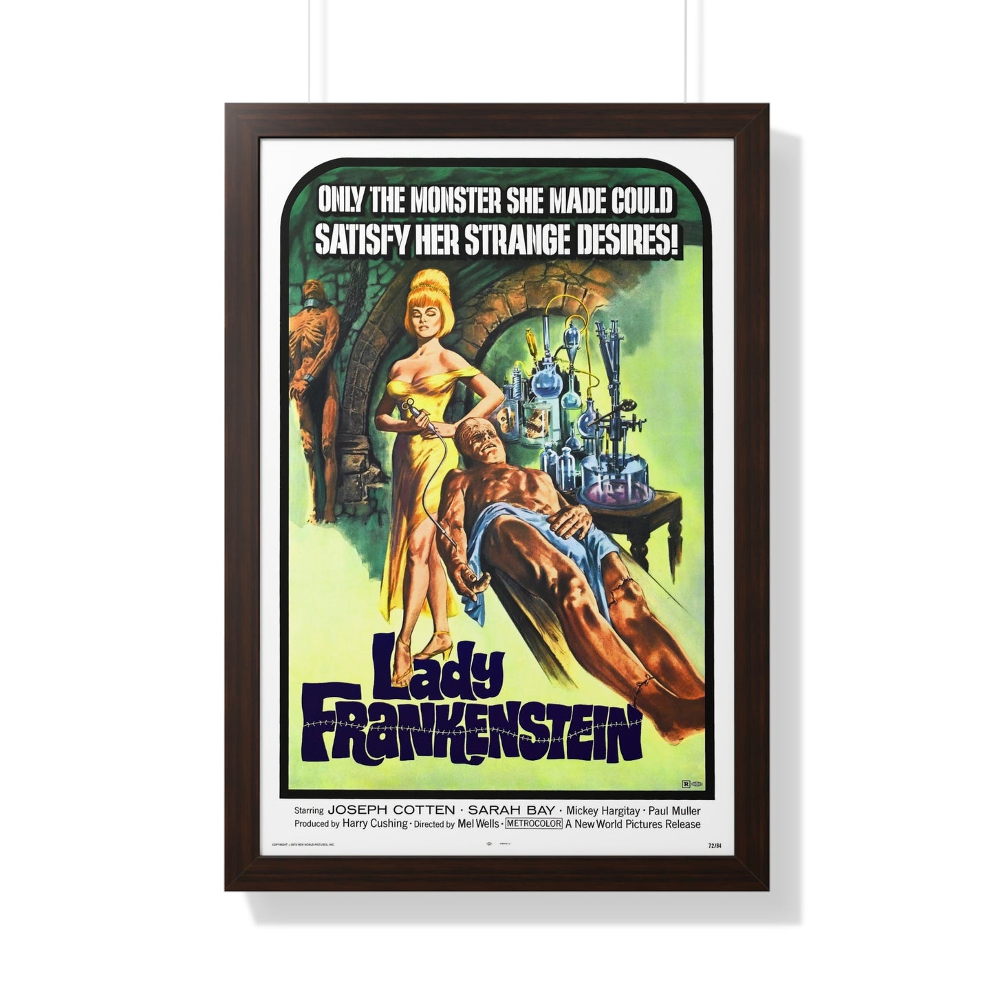 LADY FRANKENSTEIN 1971 - Framed Movie Poster-20" x 30"-The Sticker Space