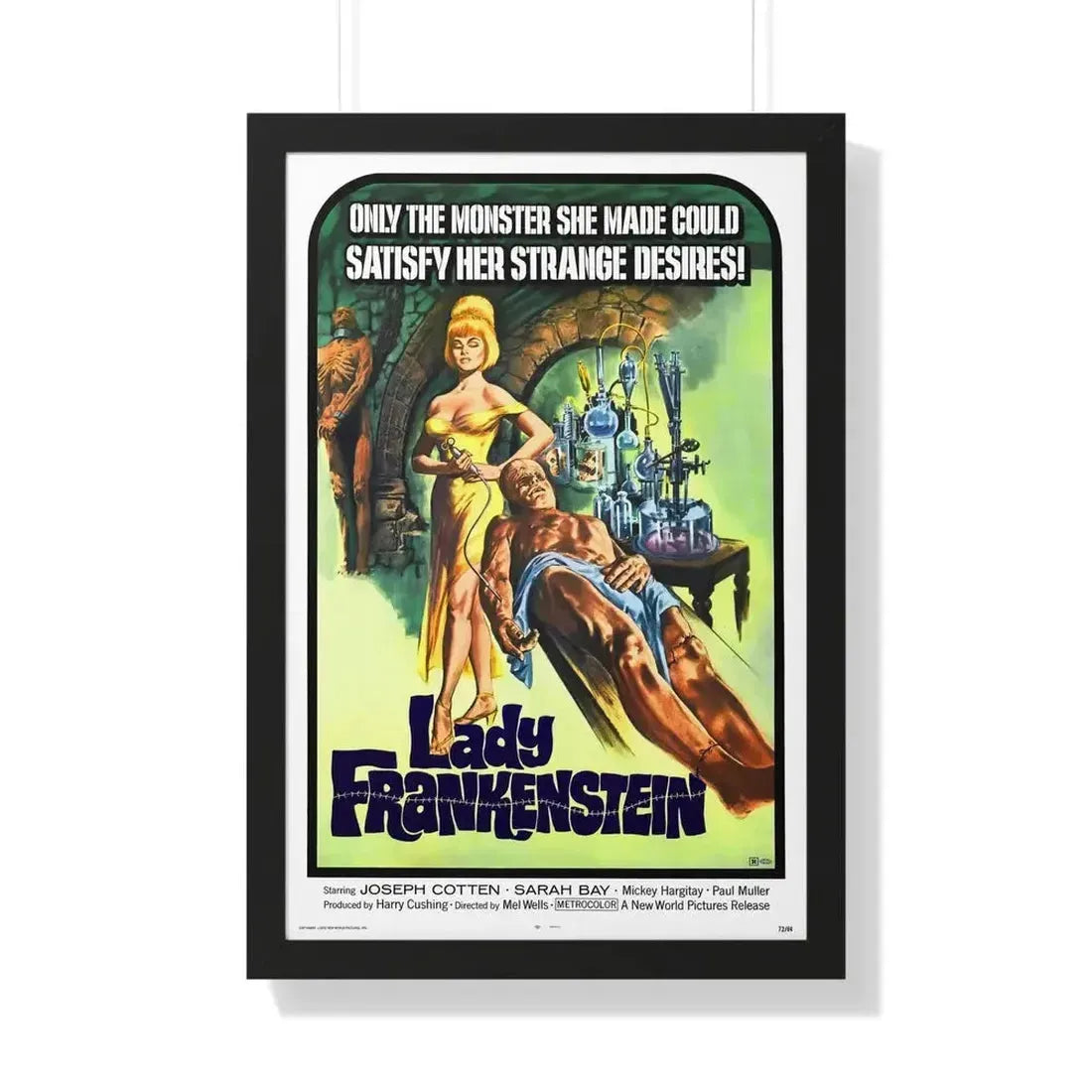 LADY FRANKENSTEIN 1971 - Framed Movie Poster - The Sticker Space
