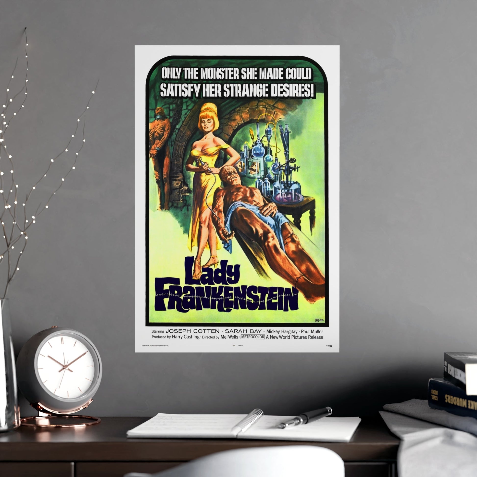 LADY FRANKENSTEIN 1971 - Paper Movie Poster-The Sticker Space