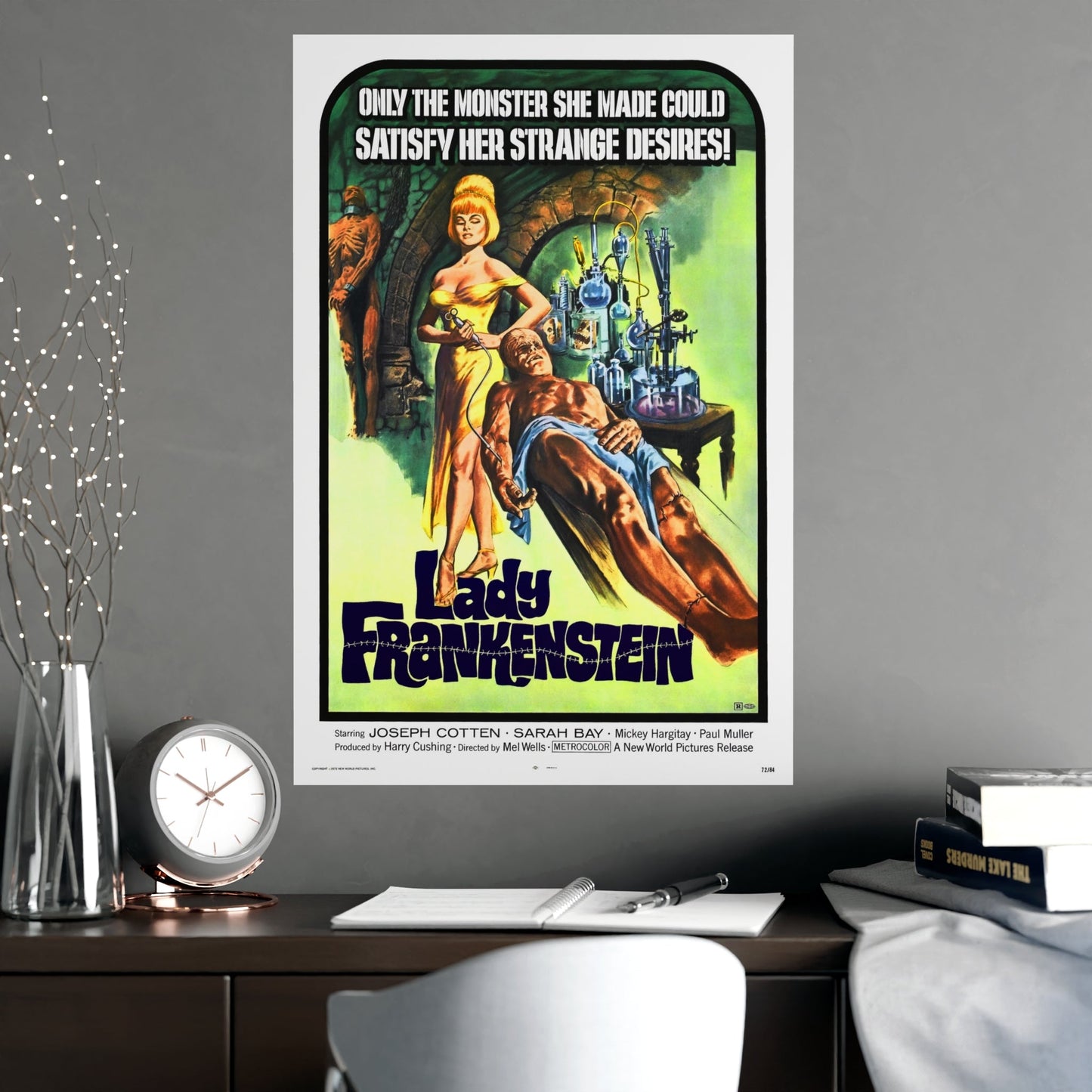 LADY FRANKENSTEIN 1971 - Paper Movie Poster-The Sticker Space