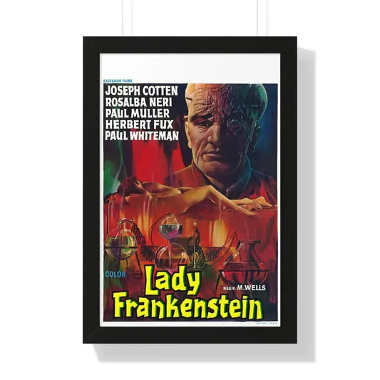 LADY FRANKENSTEIN (4) 1971 - Framed Movie Poster 16″ x 24″ Black - The Sticker Space