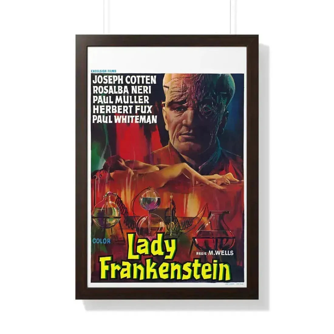 LADY FRANKENSTEIN (4) 1971 - Framed Movie Poster 20" x 30" Walnut - The Sticker Space