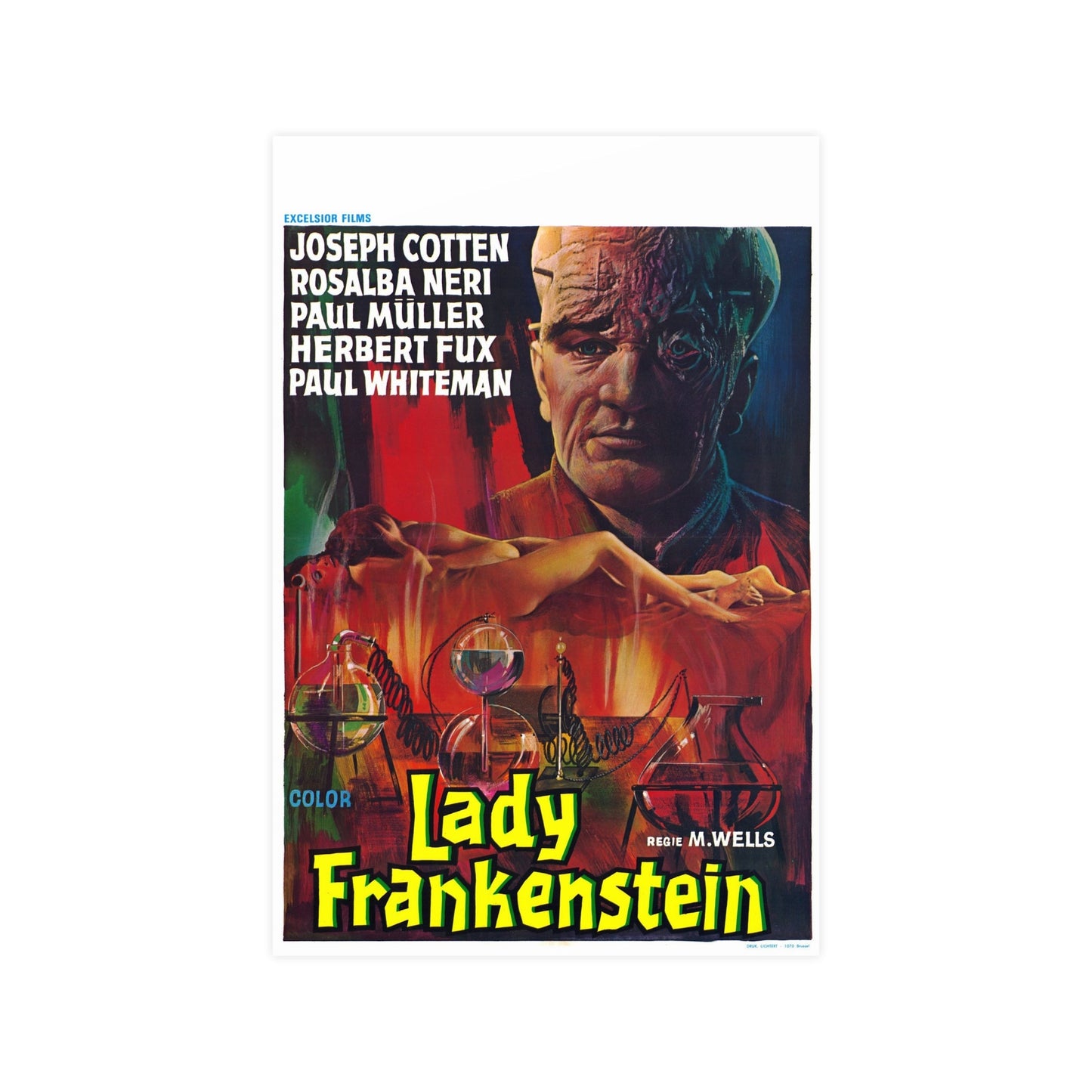 LADY FRANKENSTEIN (4) 1971 - Paper Movie Poster-12″ x 18″ (Vertical)-The Sticker Space