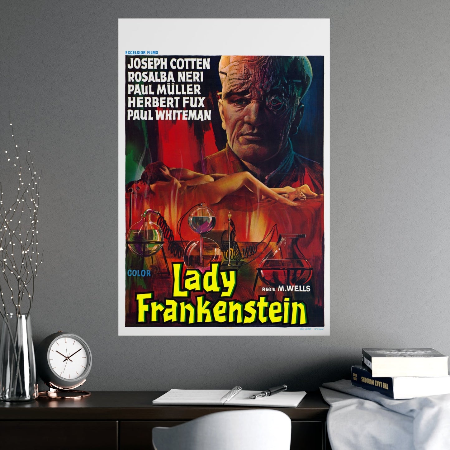 LADY FRANKENSTEIN (4) 1971 - Paper Movie Poster-The Sticker Space
