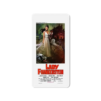 LADY FRANKENSTEIN (ITALIAN) 1971 Movie Poster - Refrigerator Magnet 2 Inch Die-Cut - The Sticker Space