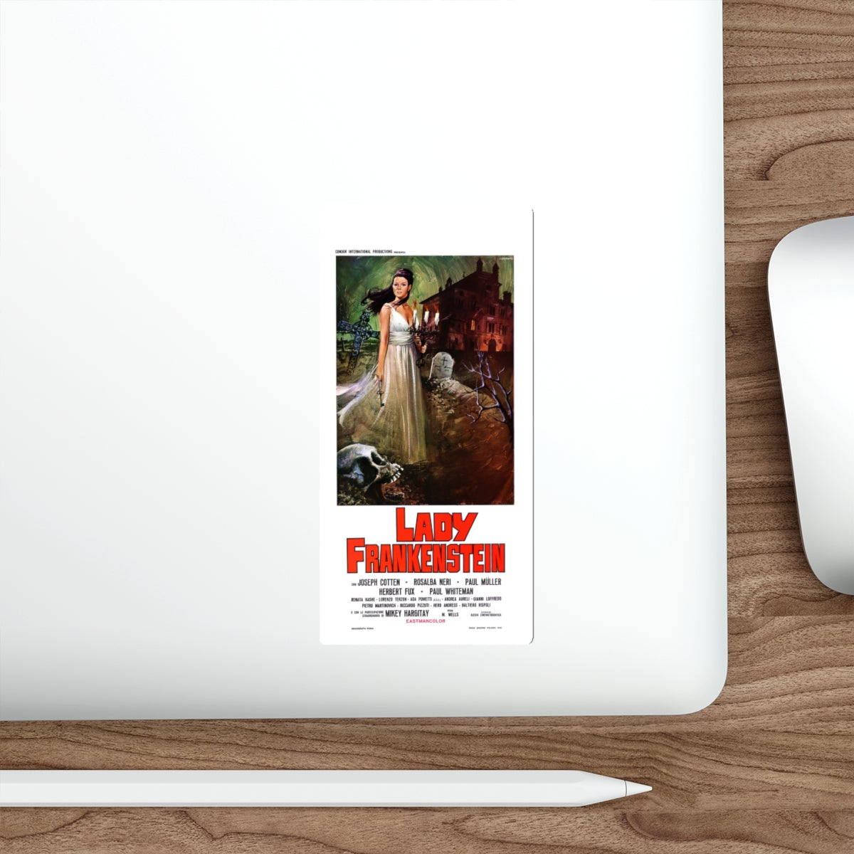 LADY FRANKENSTEIN (ITALIAN) 1971 Movie Poster STICKER Vinyl Die-Cut Decal-The Sticker Space