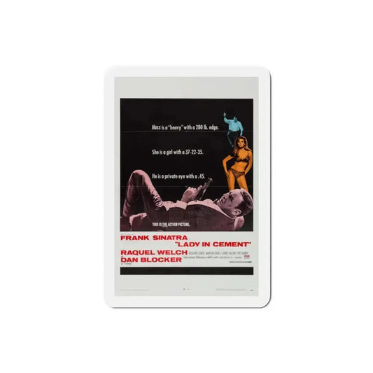 Lady in Cement 1968 Movie Poster Refrigerator Magnet 2 Inch - The Sticker Space