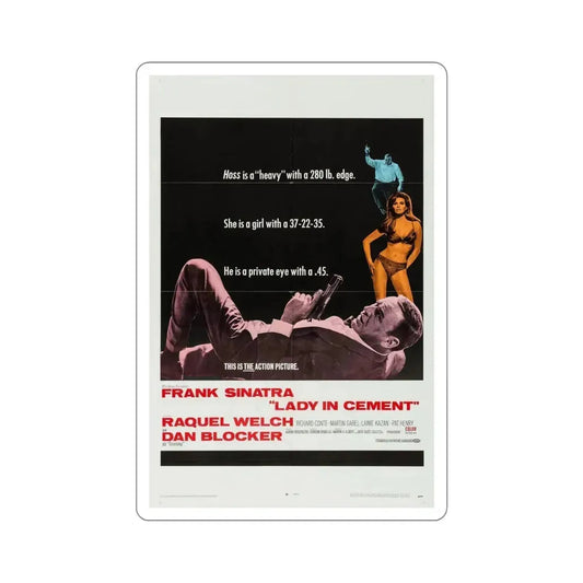 Lady in Cement 1968 Movie Poster STICKER Vinyl Die-Cut Decal 6 Inch - The Sticker Space