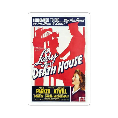 LADY IN THE DEATH HOUSE 1944 Movie Poster - STICKER Vinyl Kiss-Cut Decal 4 Inch White - The Sticker Space