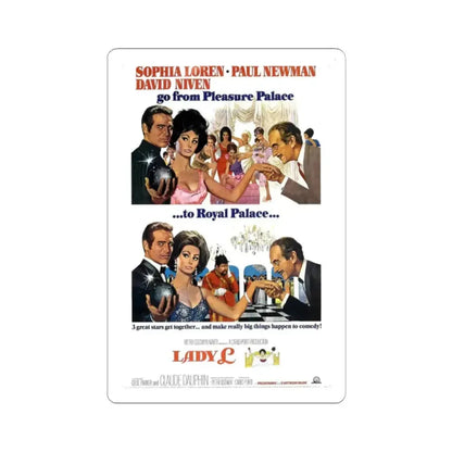 Lady L 1966 Movie Poster - STICKER Vinyl Kiss-Cut Decal 2 Inch White - The Sticker Space