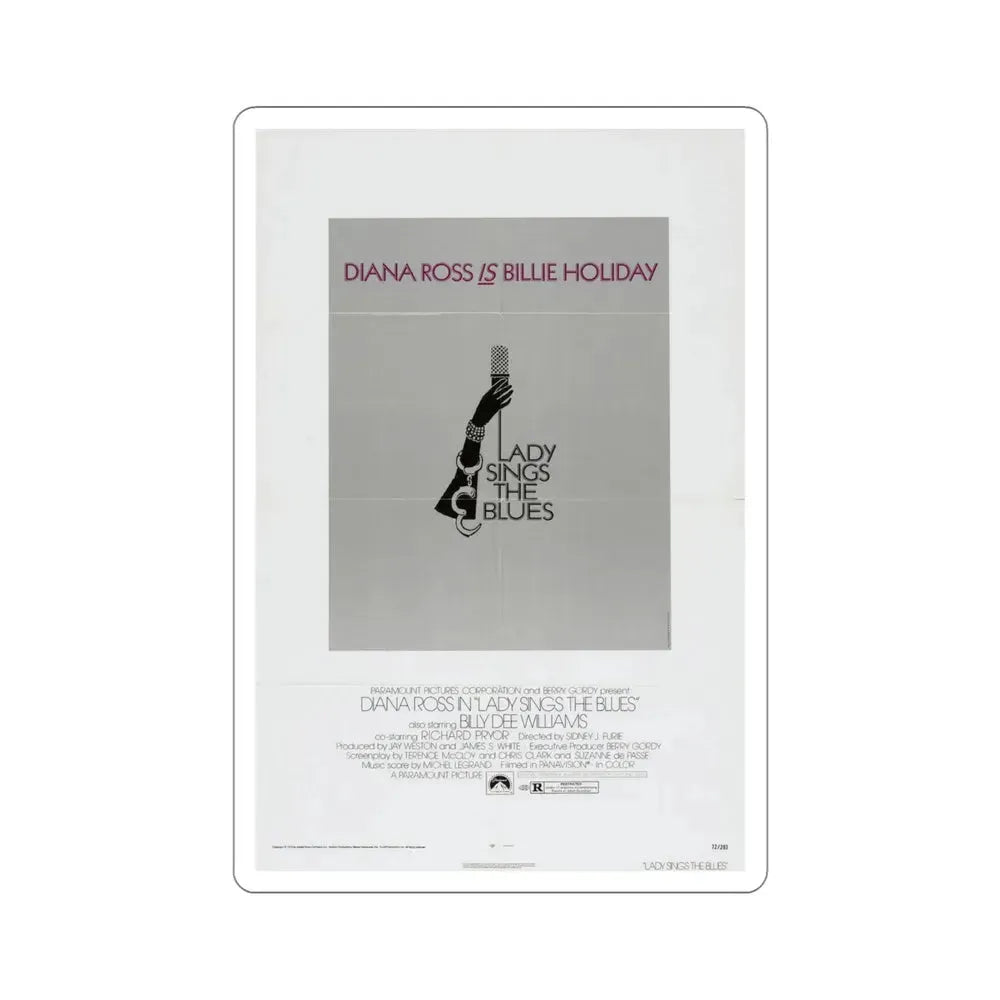Lady Sings the Blues 1972 Movie Poster STICKER Vinyl Die-Cut Decal 4 Inch - The Sticker Space
