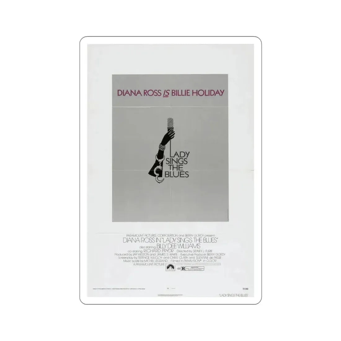 Lady Sings the Blues 1972 Movie Poster STICKER Vinyl Die-Cut Decal 4 Inch - The Sticker Space