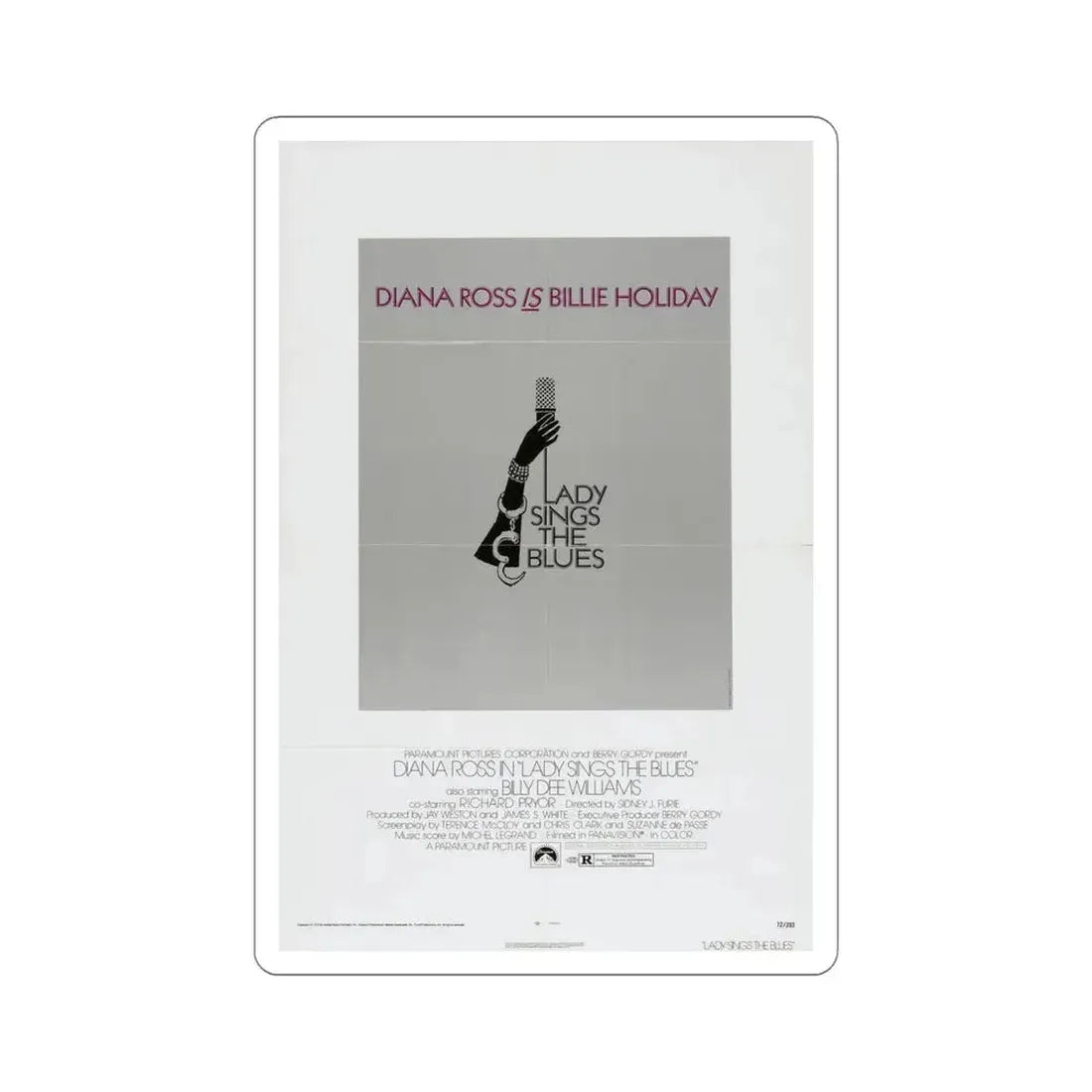 Lady Sings the Blues 1972 Movie Poster STICKER Vinyl Die-Cut Decal 5 Inch - The Sticker Space